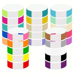 Pulseras de Papel Impresas Personalizadas al por Mayor - Pulseras Desechables de Papel en Varios Colores - Product Image 1