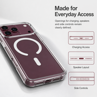 Casing Ponsel APEI Magnetic Charging untuk iPhone 18 17 Pro Max, Anti Benturan, Transparan, Pelindung Armor, Sudut Diperkuat, Penutup Belakang Pelindung