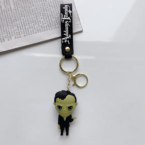 2023 conceptions populaires mercredi personnage poupée porte-clés Pvc pendentif <span class=keywords><strong>Addams</strong></span> <span class=keywords><strong>famille</strong></span> dessin animé caoutchouc porte-clés - Product Image 4
