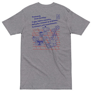 GUSTATORY Originals Postcards From Sunday T-shirt brodé en coton épais - Product Image 1