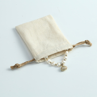 10 coton toile de jute bijoux emballage pochettes organisateur mariage fête de noël sac de bonbons présent Mariage Jute cordon cadeau sac