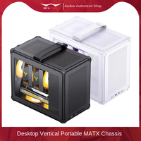 JONSBO C6 MAX Nuevo Chasis de Computadora para Juegos MATX con Lateral de Vidrio Transparente, Diseño Vertical Portátil