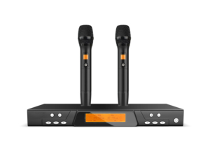 Sistema de micrófono inalámbrico digital de doble canal con señal estable para karaoke profesional VK5000 - Product Image 1