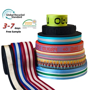 Dây đai dệt jacquard polyester tái chế bền chắc, đạt chứng nhận Oeko-Tex GRS, chịu hóa chất tốt, độ bền kéo cao, bán buôn - Product Image 1