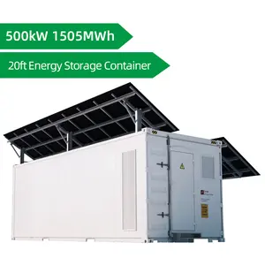 Integrating Solar 500kW/1505kWh All-In-One Outdoor Industrial Energy Storage System Container Lithium-ion Phosphate Battery