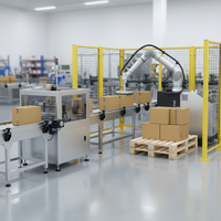 Paletizador JINWEI DS-CR25-G/S de 25 kg y 1798 mm, de Alta Resistencia, 13 Piezas/min, CE ISO 10218, Sin Programación, para la Industria de Apilado de Cajas Pesadas