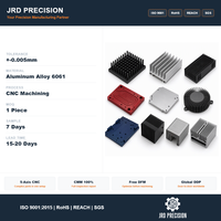 Usinage CNC 3D personnalisé en alliage d'aluminium 6061, dissipateur thermique, tolérance +/-0,005 mm, service de pièces usinées CNC