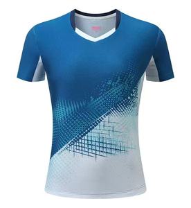 Nueva Camiseta Deportiva de Bádminton de Seda Helada para Verano, de Secado Rápido, Suave y Transpirable, de Manga Corta, Cuello en V, para Hombre y Mujer, con Nombre de Equipo Personalizado - Product Image 5