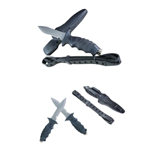 Couteau de plongée en alliage de titane anti-corrosion, haute dureté, avec système de verrouillage de sécurité, couteau de plongée sous-marine - Product Image 6