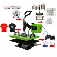 Presse à Chaud Semi-Automatique 8-en-1 15x15cm pour T-shirts et Vêtements 110V/220V