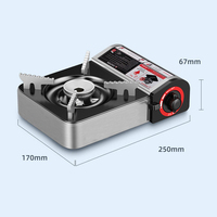 Réchaud à gaz portable mini pour l'extérieur 2900W, équipement d'urgence pour le camping, réchaud à gaz butane avec étui de transport