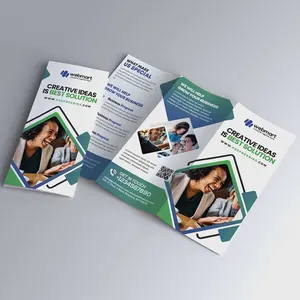Kundenspezifischer Premium-Belagpapierdruck Dienstfaltung Flyer Katalog Pamphlet Broschüre Heft Anleitung Handbuch Flugblatt Druck