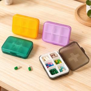 <b>Small</b> Pill Box Portable Medicine <b>Case</b> Leak-Proof Travel Pill Box, Lightweight & Compact for On-the-Go Medication Storage - Product Image 5