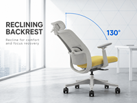 Chaise de bureau ergonomique en maille ultra confortable, pivotante et inclinable, pour ordinateur, de qualité supérieure, pour directeur, cadre, conforme à la norme BIFMA