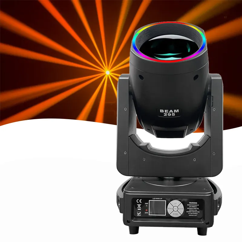 ZY Beam 295W Moving Head Light LED Auxiliary Lamp with Wash Zoom Effect Aluminum Body for Concert Music Dining & Bar