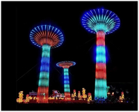 Lampes LED à source lumineuse ponctuelle en forme de trompette, grand format, multicolores, IP65, avec télécommande, pour aménagement paysager de Noël, design personnalisé