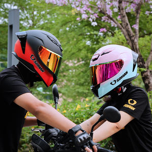 SOMAN Integralhelm DOT-Zertifiziert Vollständig Abdeckender Motorradhelm für Männer und Frauen mit Transparenter Linse Motorrad-Fahrhelm Roller - Product Image 1