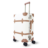 Valise vintage Smart Trunk Texon rétro, ensemble de bagages à main 8 pièces, ensembles de valises 3 pièces