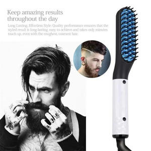 Lisseur de barbe pour hommes brosse à cheveux électrique portable pour hommes adaptée à <span class=keywords><strong>son</strong></span> père <span class=keywords><strong>et</strong></span> à <span class=keywords><strong>son</strong></span> mari peigne à barbe chaude - Product Image 6