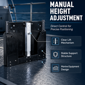 <span class=keywords><strong>Support</strong></span> de levage manuel réglable pour <span class=keywords><strong>moteur</strong></span> de bateau, 50 CV max, charge 110 kg, hauteur de levage 14 cm - Product Image 5