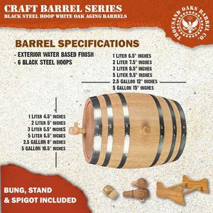 Decantador <span class=keywords><strong>de</strong></span> barril <span class=keywords><strong>de</strong></span> vino para el aficionado a la elaboración <span class=keywords><strong>de</strong></span> cerveza, el destilador, el enólogo y el envejecimiento <span class=keywords><strong>de</strong></span> cócteles - Regalos <span class=keywords><strong>de</strong></span> barril <span class=keywords><strong>de</strong></span> bourbon para hombres - Product Image 6