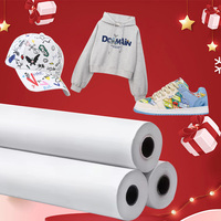 Papel de Transferencia de Sublimación de Tinta de Alta Velocidad de 40/50/60/70/90 g/m² para Ropa, Rollo de Papel Blanco con 98% de Tasa de Transferencia