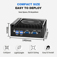 Mini PC Industrial de 12.ª Generación con Procesador Core I3/I5/I7, Refrigeración Eficiente por Ventilador, PCB de 10 Capas, LAN Dual, 8 GPIO, TPM2.0, Amplio Rango de Temperatura 24/7, PLC, HMI, SCADA