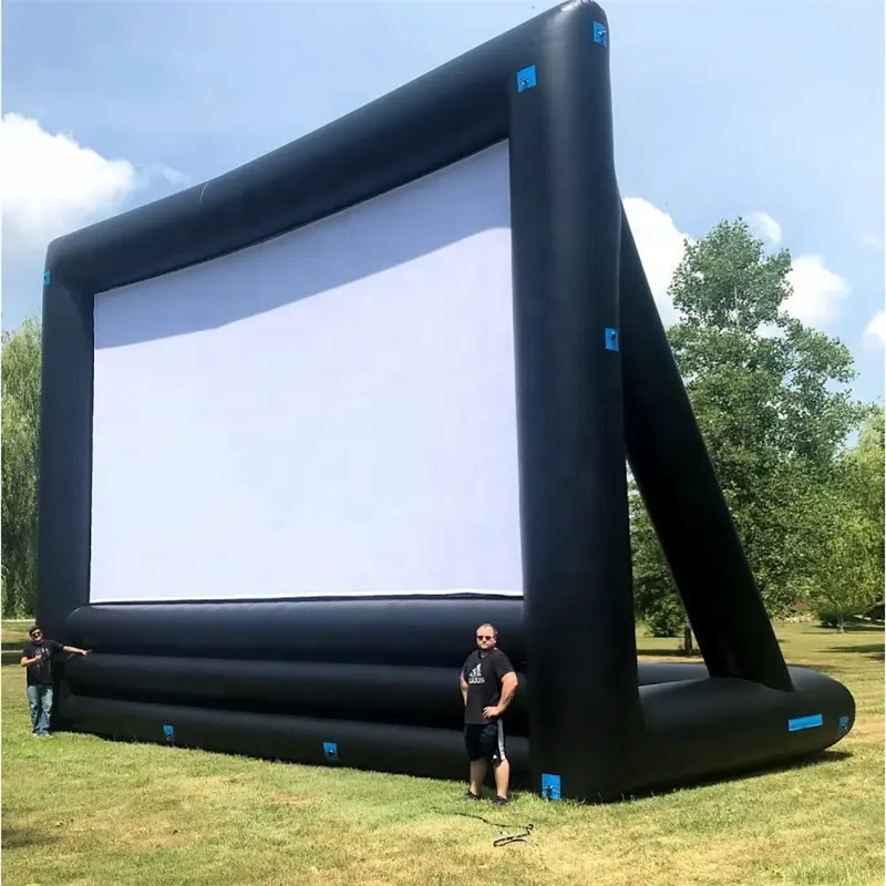 Large Inflatable Movie Screen Projector Outdoor With Stand Yard Projector Screen inflatable screen movie cinema