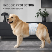 Couches jetables imprimées pour chiots mâles, direct usine, avec film PE, cœur absorbant doux, anti-fuite, respirantes et ajustables