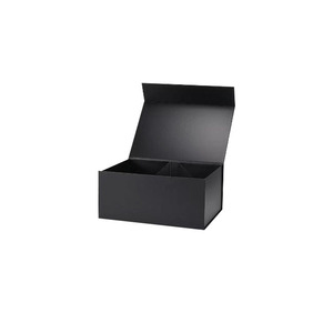 Rigid Paper Cardboard Black Simple <strong>Empty</strong> Packaging Magnetic Closure Custom Black Shoe Foldable Magnetic Paper <strong>Gift</strong> <strong>Box</strong> With Logo - Product Image 4