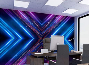 Tecnología inspirado Mural tema KTV imitación luminosa bar club nocturno decoración papel tapiz - Product Image 6
