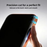 Protection d'écran en verre trempé incurvé sans bordure 500C pour iPhone 17 Pro, 17 Pro Max, 17 Air