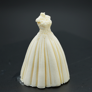 Gâteau au chocolat et crème au fromage saveur mousse <span class=keywords><strong>exotique</strong></span> glacée, design robe de mariée - Product Image 4