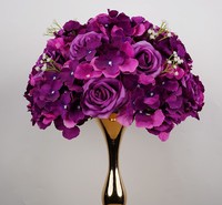 Luxuriöse Realistische Moderne Künstliche Seidenblumen-Kugel Langlebiges Blumen-Centerpiece für Hochzeitstisch-Dekoration