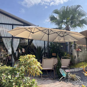 Parasol Cantilever Double Roman Robuste pour Extérieur, Protection Solaire, Parasol Déporté pour Patio, Jardin, Piscine, Terrasse, Rotation à 360 Degrés - Product Image 1