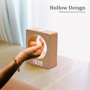 นาฬิกาปลุกดิจิตอลไม้แท้ นาฬิกาตั้งโต๊ะไม้ไผ่ แสดงเวลา นาฬิกาตั้งโต๊ะไม้ นาฬิกา LED ไม้ นาฬิกาปลุกดิจิตอลไม้ไผ่พร้อมจอ LED - Product Image 3