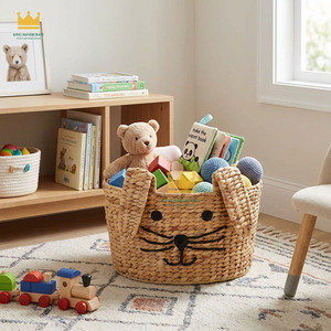 Direct Sale Pure Hand Woven Animal Shape Multifunctional <b>Storage</b> <b>Box</b> Sundries <b>Storage</b> Basket from <b>Kid</b> Room - Product Image 5