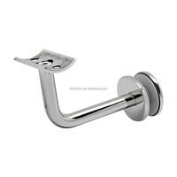 Support de main courante en acier inoxydable 304 de conception moderne pour balustrade de pinces de verre d'appartement