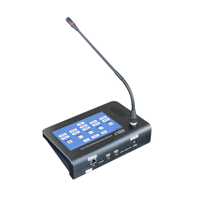 XIDLY-IP Network Talkback Microphone Public Address Intercom System With 7-inch Touch Screen
