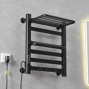 Vente directe d'usine mural noir sèche-linge chauffant salle de bain radiateur chauffe-serviettes électrique porte-serviettes - Product Image 4