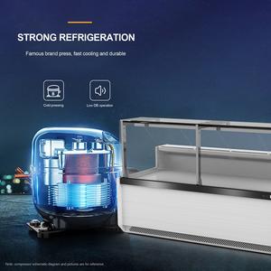 Comptoir de viande fraîche en verre Commercial, Restaurant en <span class=keywords><strong>libre</strong></span>-<span class=keywords><strong>Service</strong></span>, <span class=keywords><strong>vitrine</strong></span> de réfrigérateur - Product Image 5