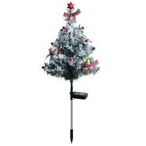 Adorno de Árbol de Navidad Solar - Luz Nocturna LED 3D, Luz Inductiva para Patio Exterior y Pasillos - Product Image 5