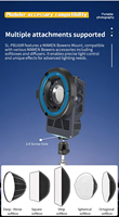 Haute puissance 100W 2500K-6500K RGB COB LED lumière de studio vidéo et de photographie avec construction en métal