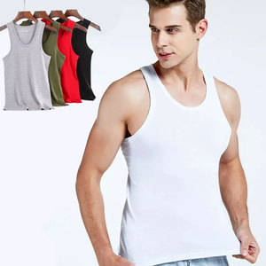Camisetas de <span class=keywords><strong>Tirantes</strong></span> Deportivas para Hombre, 100% Algodón Blanco, Tejido Ecológico sin Costuras, para Fitness, Culturismo, Gimnasio, Entrenamiento de Verano - Product Image 2