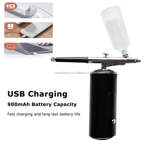 Mini aérographe, nouvelle machine à air comprimé pour le maquillage, pistolet pulvérisateur, ensemble d'aérographes pour le visage avec charge USB, pour le maquillage, le nail art, le tatouage, le kit de peinture - Product Image 5