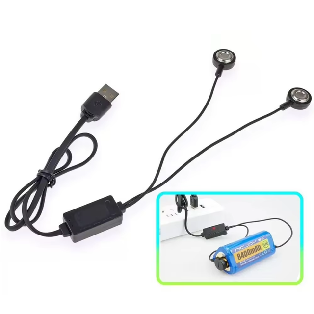 Magnetic Battery Charger 18650 Lithium Battery Charger Portable USB Interface 1.5A