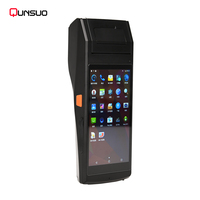 Lector de huella dactilar con impresora térmica integrada, terminal pos inteligente con wifi, android, 4g, pda, escáner