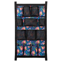 Sac de rangement suspendu pour porte de remorque, en toile robuste avec poches en filet, pour l'entretien des chevaux et le rangement du matériel équestre en écurie