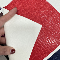 Cuir artificiel PVC écologique gaufré motif crocodile pour bagages, sacs à main et artisanat