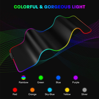 Tapis de Souris Gaming RGB Rectangulaire Extra Large XXL Antidérapant en Caoutchouc, Haute Qualité, Taille Personnalisée 800x300x3mm